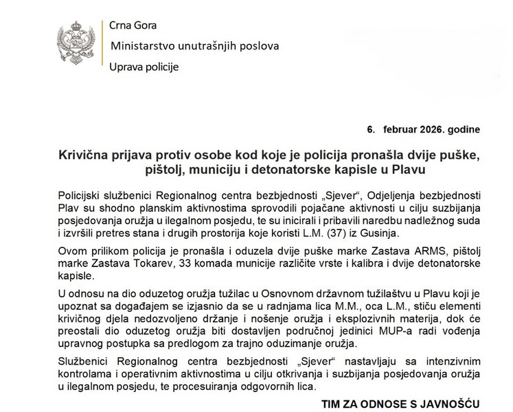 Montenegro-avmp/Police-report