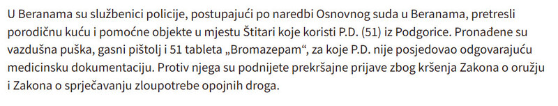 Montenegro-avmp/Policija-Pretresima-u-Bijelom-Polju-Beranama-i-Rozajama-oduzeto-oruzje-municija-i-droga_5