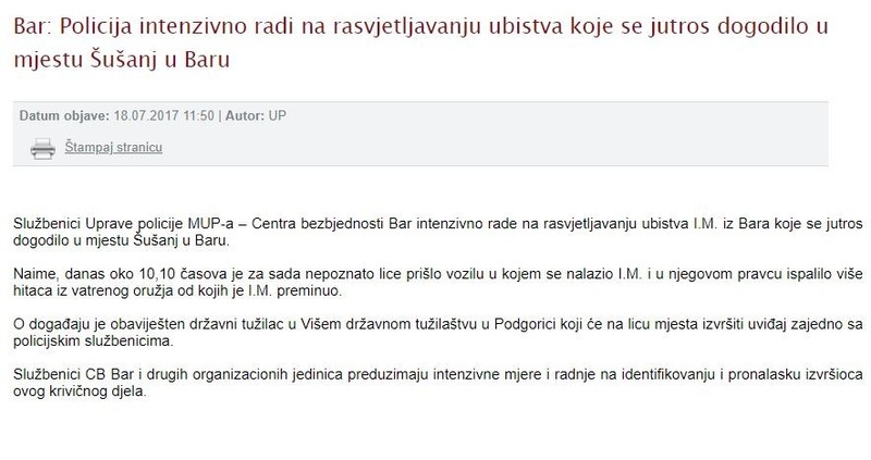 Montenegro-avmp/Policija-intenzivno-radi-na-rasvjetljavanju-ubistva-koje-se-jutros-dogodil