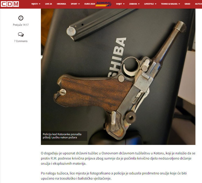 Montenegro-avmp/Policija-kod-Kotoranke-pronasla-pistolj-i-pusku-nakon-pozara---CdM1