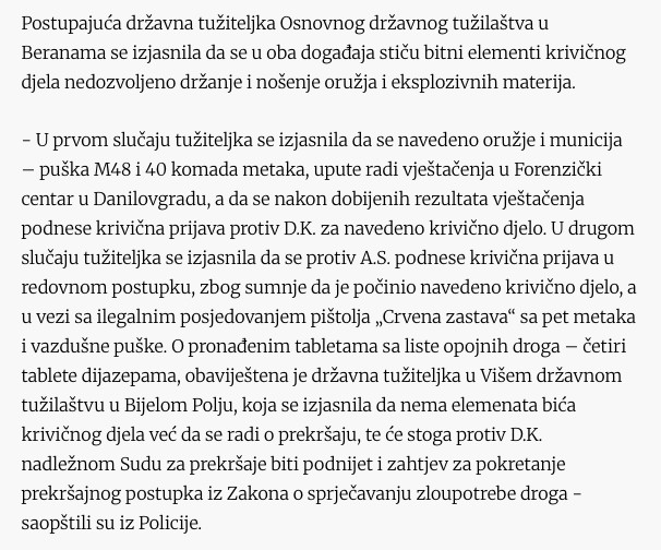 Montenegro-avmp/Policija-oduzela-tri-puske-pistolj-131-metak-i-81-tabletu-sa-liste-opojnih_2