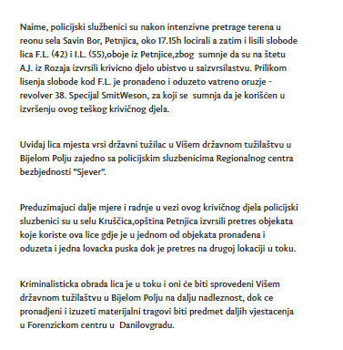Montenegro-avmp/Policija-rasvijetlila-ubistvo-u-Petnjici1