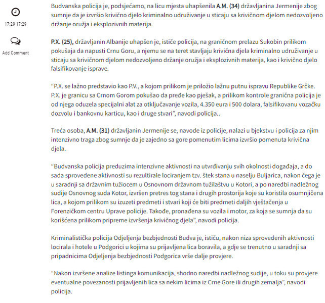 Montenegro-avmp/Policija-traga-za-jos-jednim-Jermenom_-Pronaden-stek-stan-motor-i-vozila-