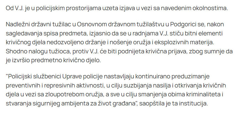 Montenegro-avmp/Policija-u-Danilovgradu-oduzela-tri-puske_2
