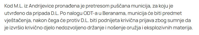 Montenegro-avmp/Policija-u-pretresima-na-sjeveru-pronasla-oruzje-municiju-i-narkotike_2