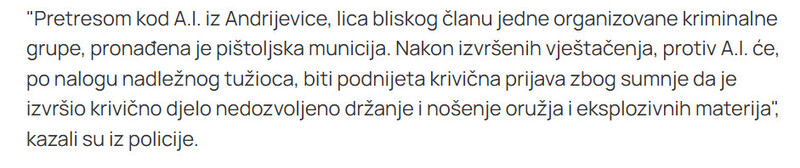 Montenegro-avmp/Policija-u-pretresima-na-sjeveru-pronasla-oruzje-municiju-i-narkotike_3