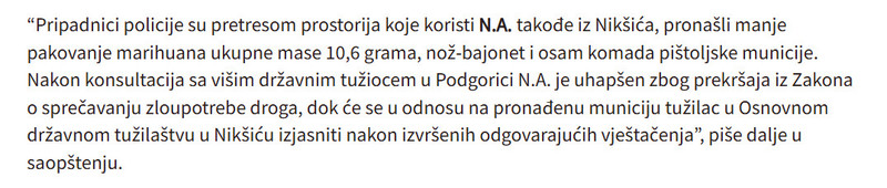 Montenegro-avmp/Policija-u-zapadnoj-regiji-oduzela-vozilo-tri-puske-pistolj-bajonet-preko-