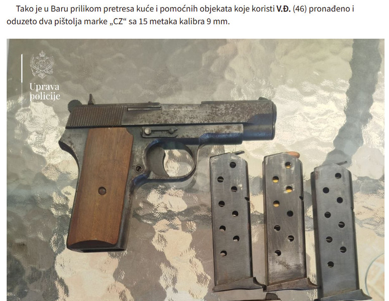 Montenegro-avmp/Policijska-akcija-Oduzeto-sedam-komada-oruzja-droga-automobil-i-oko-550-metaka_1
