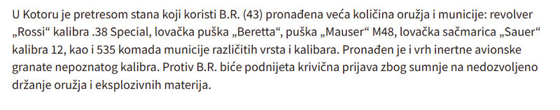 Montenegro-avmp/Policijska-akcija-Oduzeto-sedam-komada-oruzja-droga-automobil-i-oko-550-metaka_4