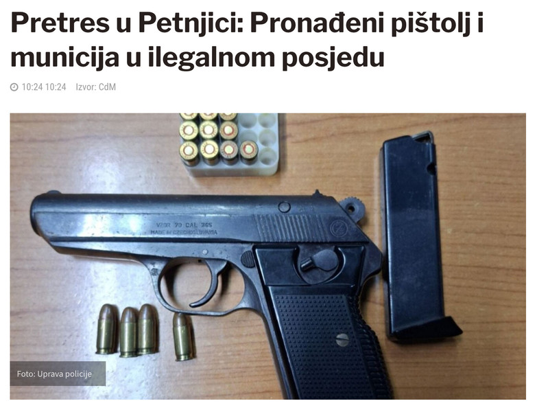 Montenegro-avmp/Pretres-u-Petnjici_-Pronadeni-pistolj-i-municija-u-ilegalnom-posjedu---CdM