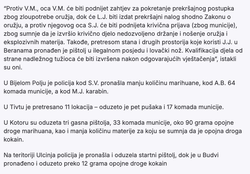 Montenegro-avmp/Pretresi-na-27-lokacija-sirom-drzave_-Oduzeto-oruzje-municija-i-droga2_3