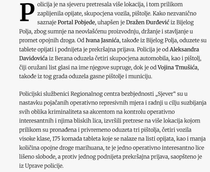 Montenegro-avmp/Pretresi-na-sjeveru-OIL_-Uhapsen-Drazen-Durdevic-oduzeti-opijati-gasni-pis_3