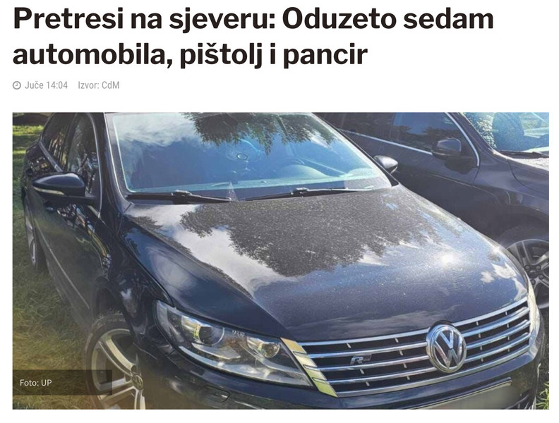 Montenegro-avmp/Pretresi-na-sjeveru_-Oduzeto-sedam-automobila-pistolj-i-pancir---CdM
