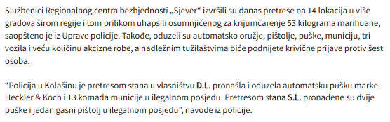 Montenegro-avmp/Pretresi-na-sjeveru_-Uhapsen-Plavljanin-osumnjicen-za-krijumcarenje-53-kil