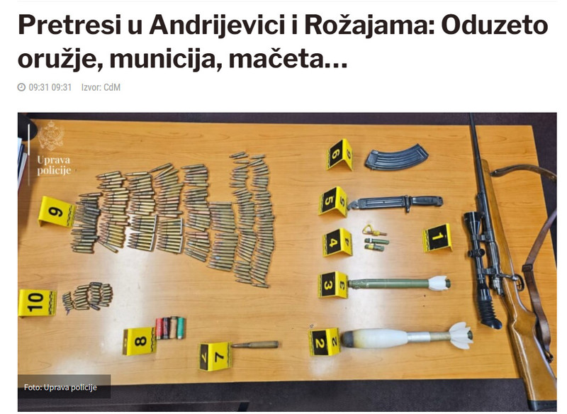 Montenegro-avmp/Pretresi-u-Andrijevici-i-Rozajama-Oduzeto-oruzje-municija-maceta_5