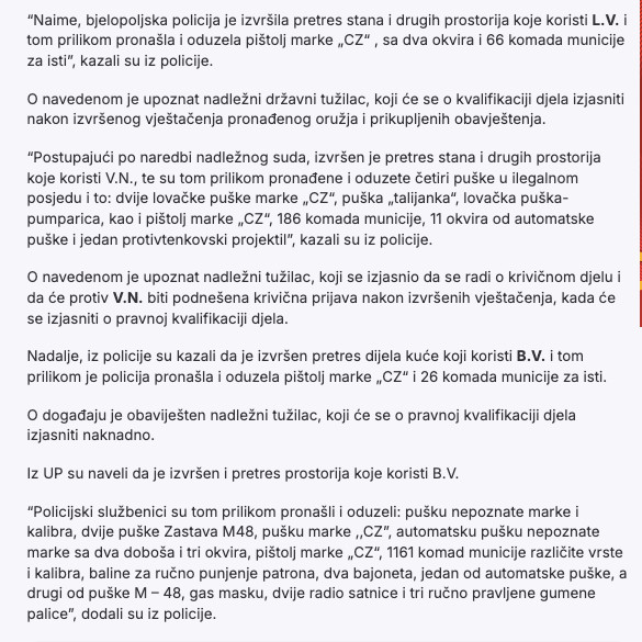 Montenegro-avmp/Pretresi-u-Bijelom-Polju_-Oduzeti-pistolji-puske-nozevi_2