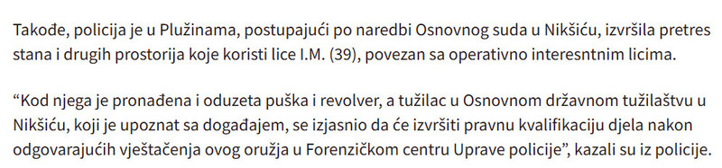 Montenegro-avmp/Pretresi-u-Niksicu-Savniku-i-Pluzinama-Oduzete-cetiri-puske-jedan-pistolj-i-vise-komada-municije_8