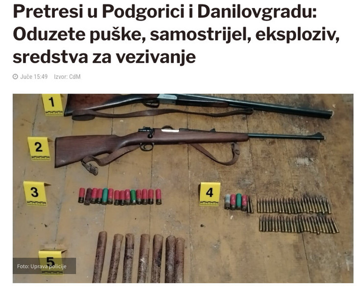 Montenegro-avmp/Pretresi-u-Podgorici-i-Danilovgradu_-Oduzete-puske-samostrijel-eksploziv-s_3