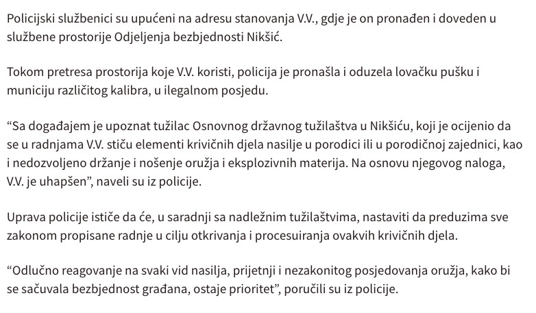 Montenegro-avmp/Prijetnje-bivseg-supruga_-Kod-osumnjicenog-za-porodicno-nasilje-pronadena-_1