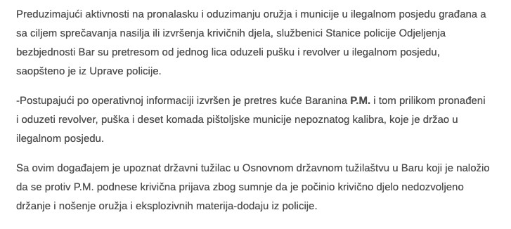 Montenegro-avmp/Pronadjeno-oruzje-u-privatnom-posedu1