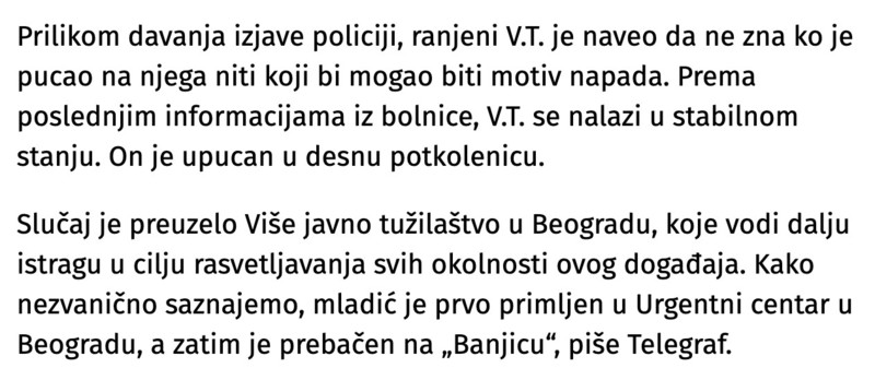 Montenegro-avmp/Pucnjava-u-Beogradu_-Mladic-ranjen-policiji-rekao-da-ne-zna-ko-je-pucao2