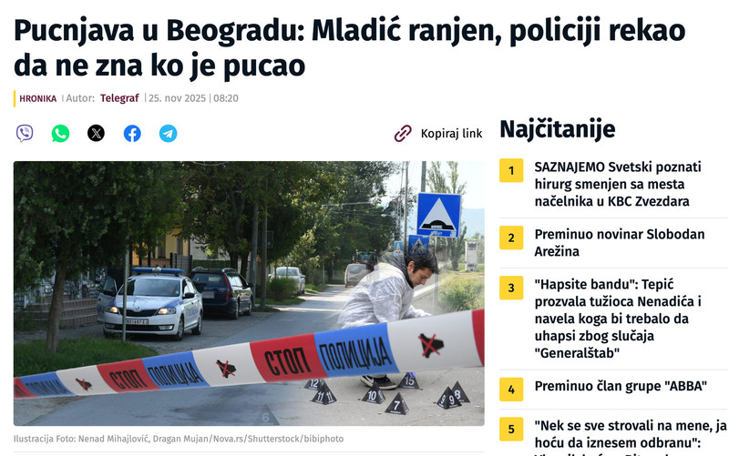 Montenegro-avmp/Pucnjava-u-Beogradu_-Mladic-ranjen-policiji-rekao-da-ne-zna-ko-je-pucao
