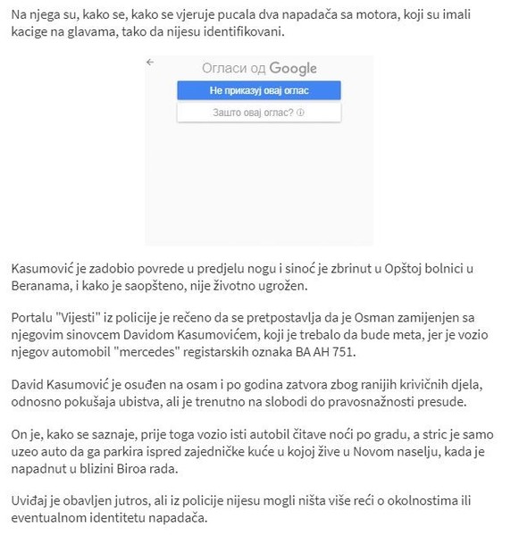 Montenegro-avmp/Pucnjava-u-Beranama-ranjen-Osman-Kasumovic_2