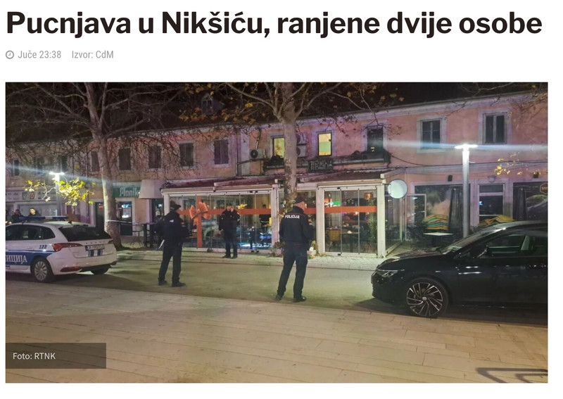 Montenegro-avmp/Pucnjava-u-Niksicu-ranjene-dvije-osobe---CdM