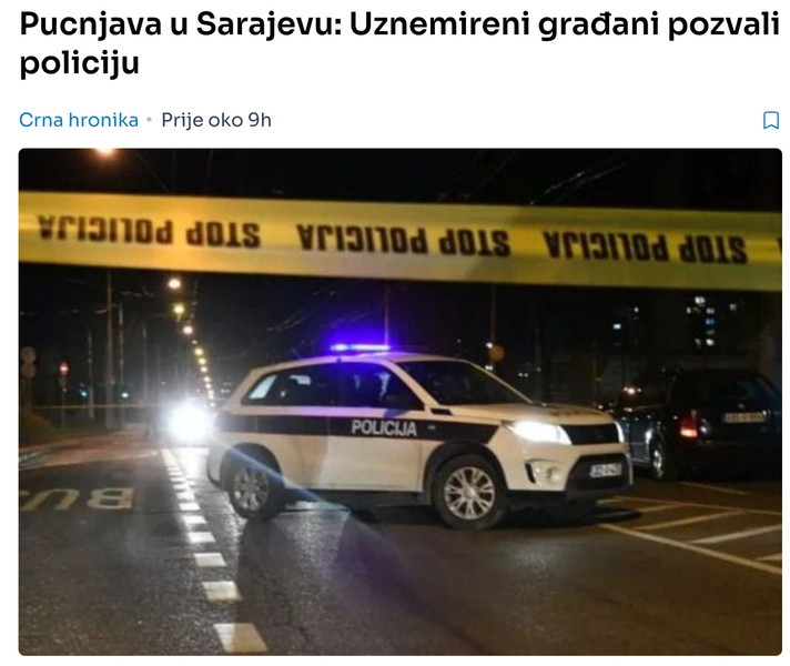 Montenegro-avmp/Pucnjava-u-Sarajevu_-Uznemireni-gradani-pozvali-policiju-_-novi.ba