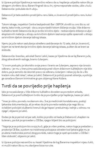 Montenegro-avmp/Ranili-se-cisteci-pistolj-prijavili-pokusaj-ubistva_2