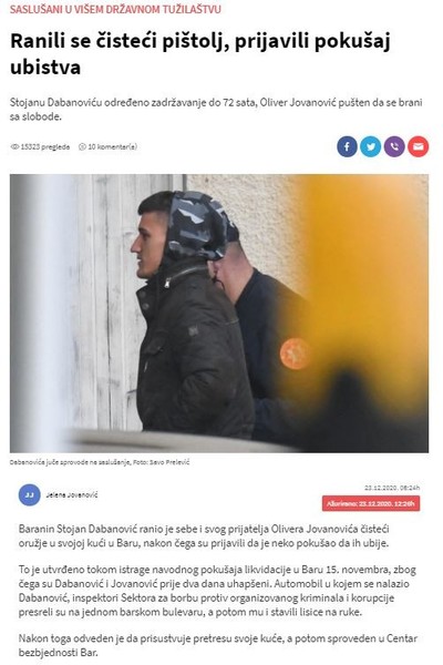 Montenegro-avmp/Ranili-se-cisteci-pistolj-prijavili-pokusaj-ubistva