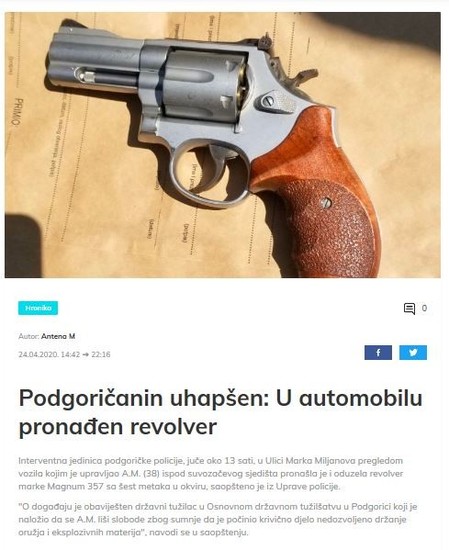 Montenegro-avmp/Revolver-seizure