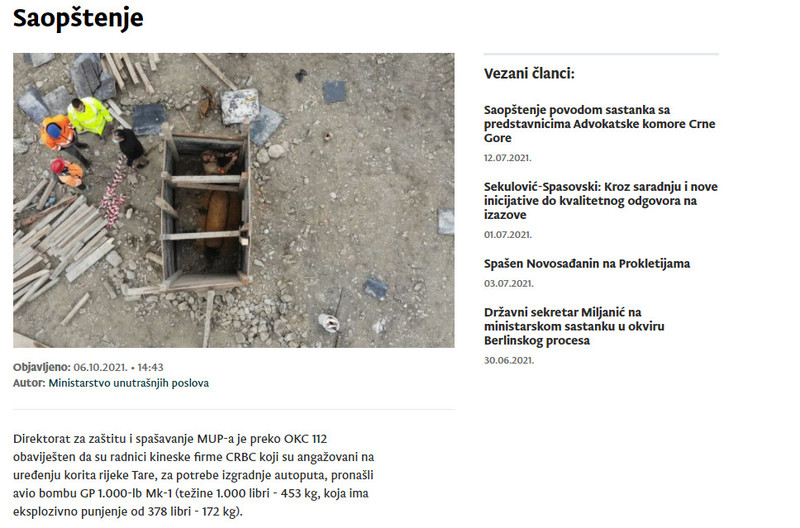 Montenegro-avmp/Saopstenje