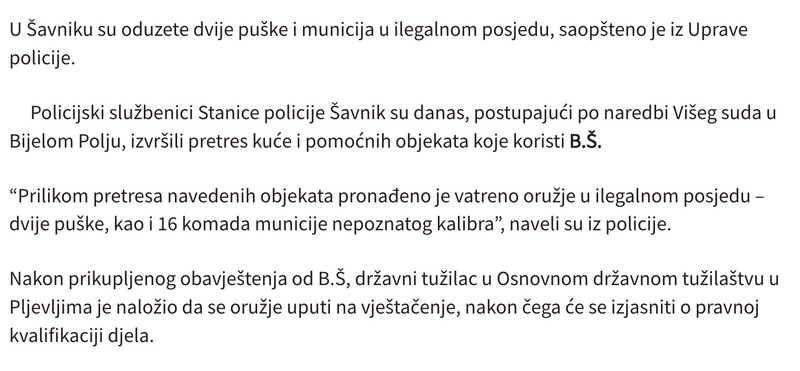 Montenegro-avmp/Savnik_-Oduzete-dvije-puske-i-municija-u-ilegalnom-posjedu---CdM1