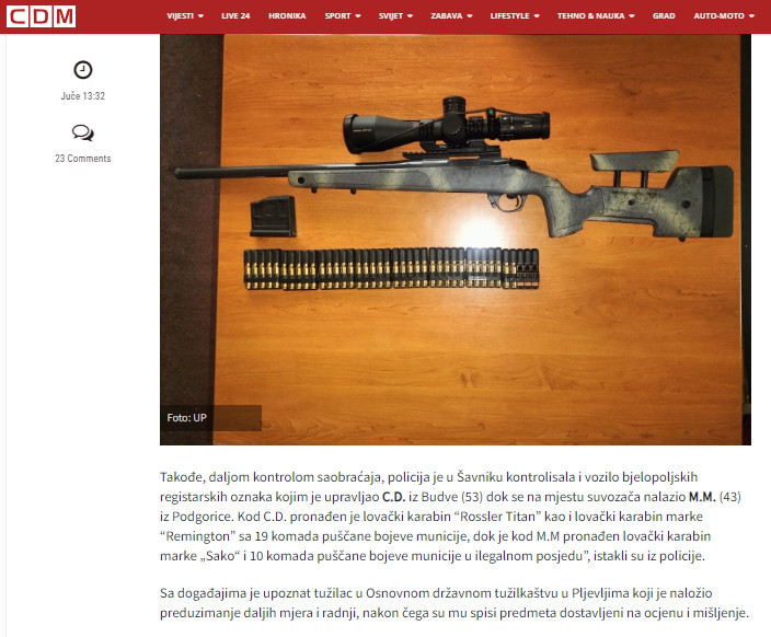 Montenegro-avmp/Savnik_-Policija-kontrolisala-saobracaj-pa-od-tri-osobe-oduzela-cetiri-lov_1