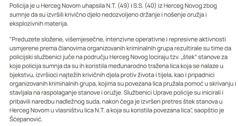 Montenegro-avmp/Scepanovic-Kod-dva-clana-OKG-nasli-arsenal-oruzja-nemam-informaciju-da-se-Medenica-krije-u-Hrvatskoj_5