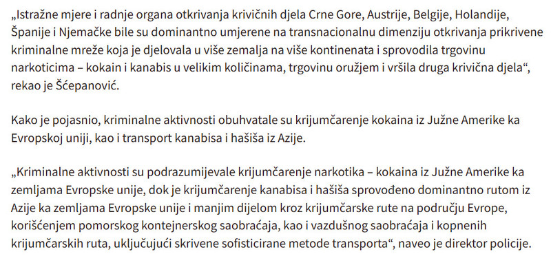 Montenegro-avmp/Scepanovic-Razbijen-Balkanski-kartel-zaplijenjeno-45-tone-narkotika-uhapseni-i-crnogorski-drzavljani_2