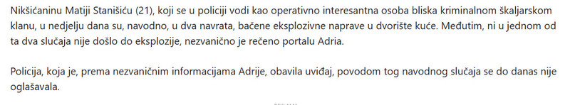 Montenegro-avmp/Stanisicu-bacene-dvije-bombe-u-dvoriste-kuce-Nijedna-nije-eksplodirala_5