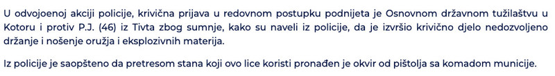 Montenegro-avmp/Tivat_-Policija-podnijela-prijave-zbog-krade-oruzja-i-droge-__-Hronika-__-