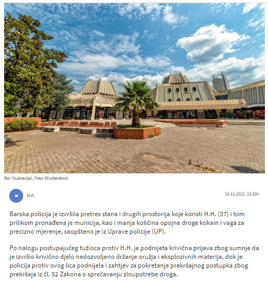 Montenegro-avmp/U-Baru-rasvijetljeno-pet-kradja-i-pronadjena-municija-krivicne-prijave-pro