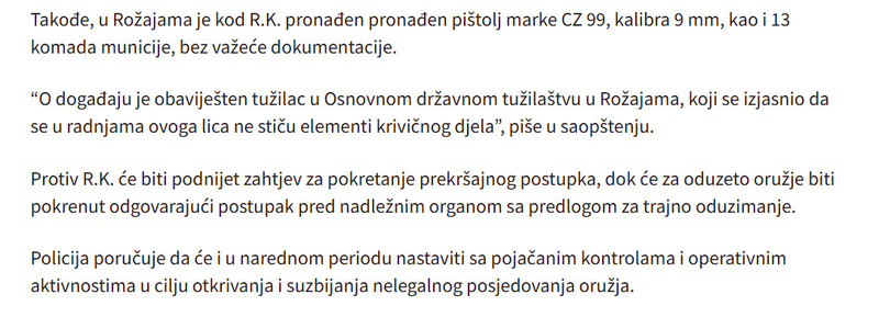 Montenegro-avmp/U-Bijelom-Polju-i-Rozajama-oduzeto-oruzje-i-municija-procesuirane-dvije-osobe_5