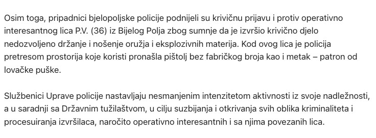 Montenegro-avmp/U-Bijelom-Polju-podnijete-krivicne-prijave-protiv-tri-operativno-interesan