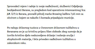 Montenegro-avmp/U-Gusinju-i-Beranama-uhapsena-dva-lica-zbog-nedozvoljenog-drzanja-oruzja1