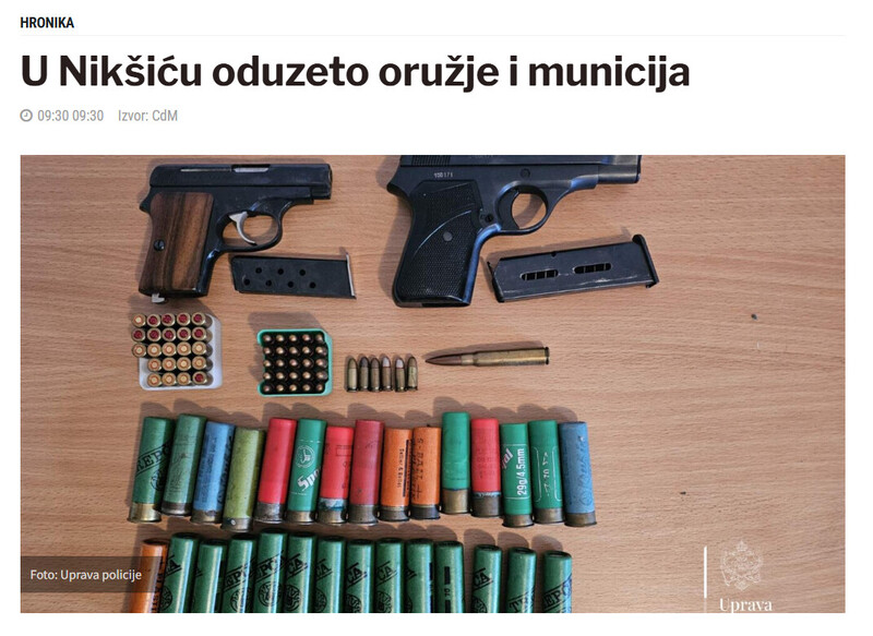 Montenegro-avmp/U-Niksicu-oduzeto-oruzje-i-municija_3