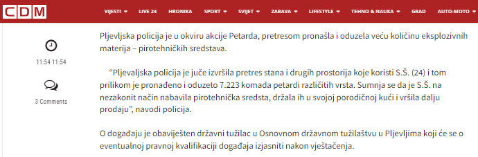 Montenegro-avmp/U-Pljevljima-oduzeto-7.223-komada-petardi---CdM