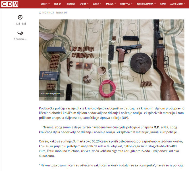Montenegro-avmp/U-Podgorici-uhapsene-dvije-osobe_-Ukrali-novac-mobilne-telefone-cigarete-p
