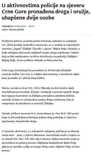 Montenegro-avmp/U-aktivnostima-policije-na-sjeveru-Crne-Gore-pronadena-droga-i-oruzje-uhap_1