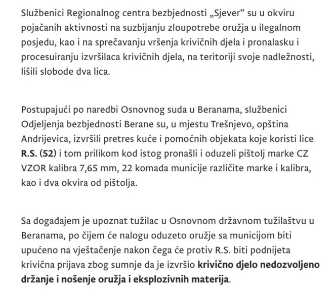Montenegro-avmp/U-pojacanim-aktivnostima-policije-na-sjeveru-Crne-Gore-lisena-slobode-dva-