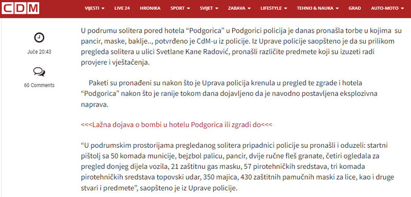 Montenegro-avmp/U-soliteru-kod-hotela-_Podgorica_-nadeni-pancir-dvije-rucne-fles-granate
