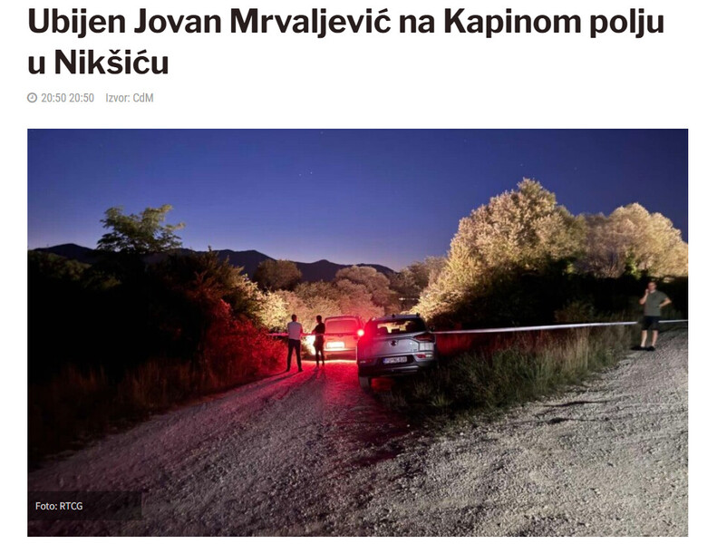 Montenegro-avmp/Ubijen-Jovan-Mrvaljevic-na-Kapinom-polju-u-Niksicu_1